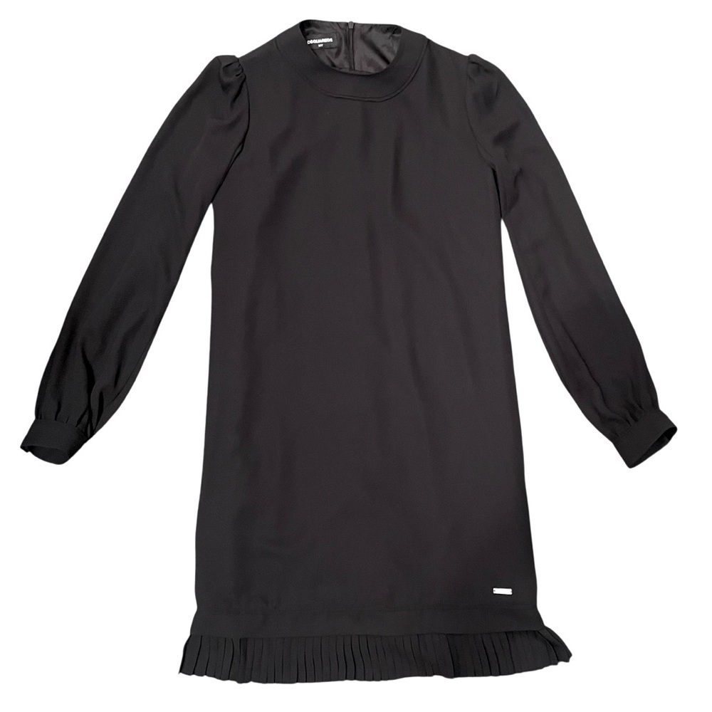 Dsquared2‎ Black Long Sleeves Pleated Bottom Shift Dress Size Girls 14 Years